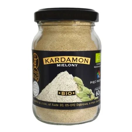 Kardamon mielony BIO 60 g – ekologiczny, aromatyczny, bezglutenowy