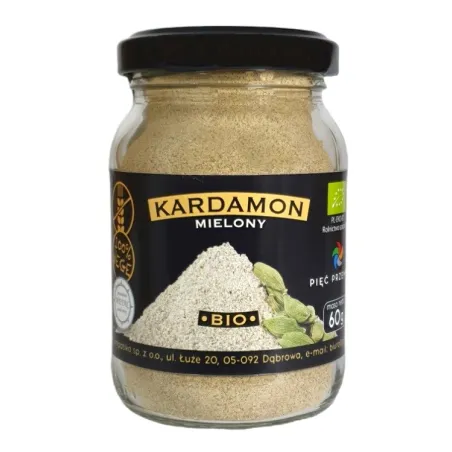 Kardamon mielony BIO 60 g – ekologiczny, aromatyczny, bezglutenowy