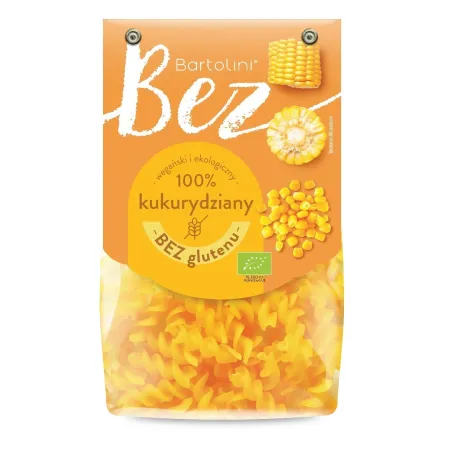 Makaron kukurydziany świderki BIO 250 g – bezglutenowy, ekologiczny, Bartolini