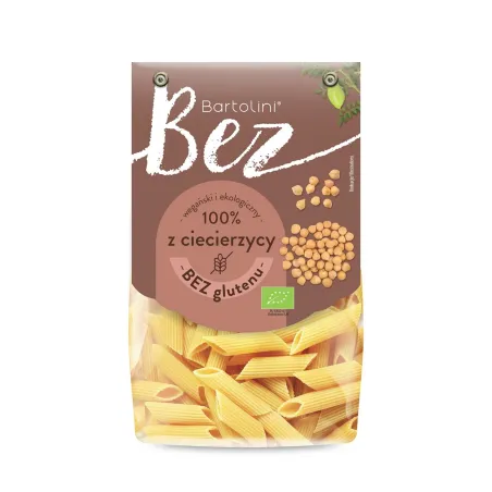 Makaron proteinowy penne z ciecierzycy BIO 250 g – bezglutenowy, wegański