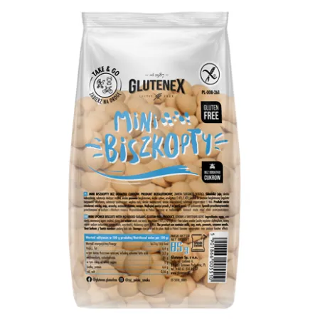 Mini biszkopty bez cukru i glutenu | Glutenex