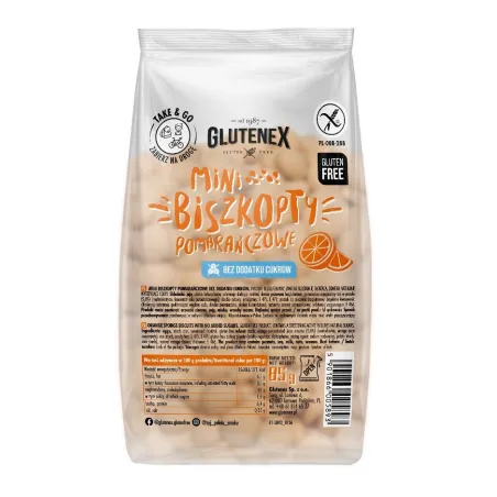 Mini biszkopty pomarańczowe bez cukru i glutenu | Glutenex