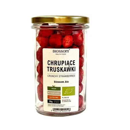 Truskawki liofilizowane BIO – chrupiące i naturalne
