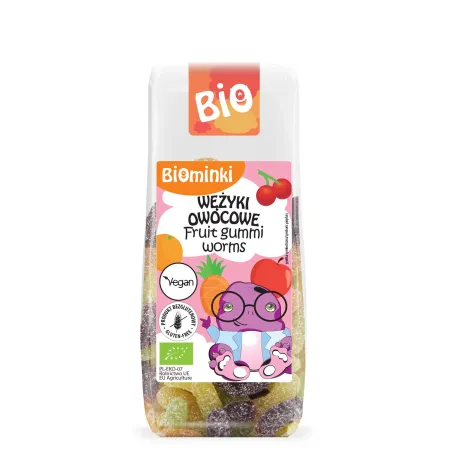 Wężyki Owocowe BIO 100 g – Bez Żelatyny i Glutenu