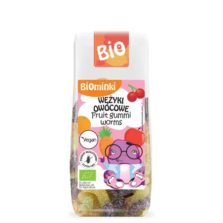 Wężyki Owocowe BIO 100 g – Bez Żelatyny i Glutenu