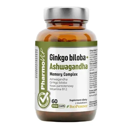 Ginkgo Biloba + Ashwagandha | Wsparcie pamięci i koncentracji