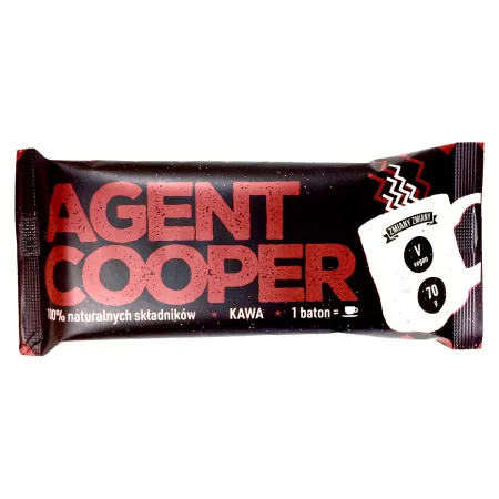 Baton Kawowy "Agent Cooper" Bezglutenowy 70 g – Intensywny Smak i Naturalna Energia