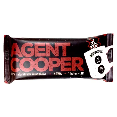 Baton Kawowy "Agent Cooper" Bezglutenowy 70 g – Intensywny Smak i Naturalna Energia