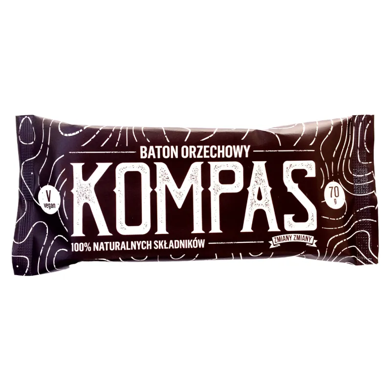 Baton Orzechowy "Kompas" Bezglutenowy 70 g – Naturalna Energia w Podróży
