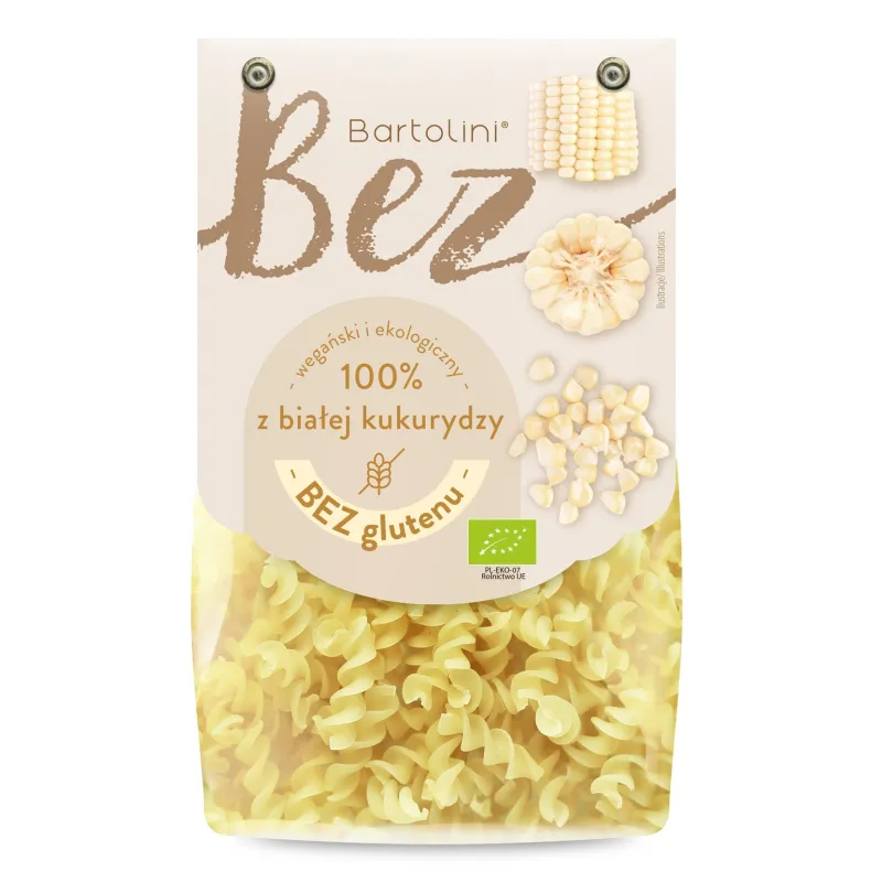 Makaron Bezglutenowy BIO z Białej Kukurydzy 250 g – BARTOLINI