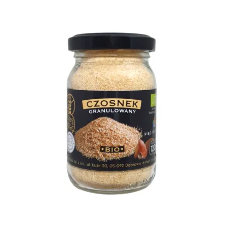 Czosnek Granulowany Bezglutenowy BIO 120 g – Pięć Przemian