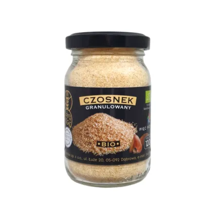 Czosnek Granulowany Bezglutenowy BIO 120 g – Pięć Przemian
