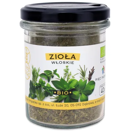 Zioła włoskie BIO 40 g – idealne do pizzy i makaronu