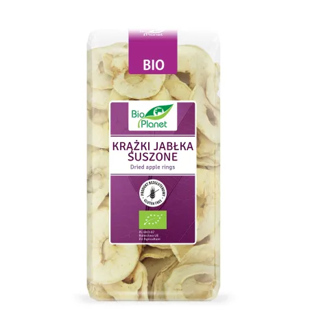 Krążki Jabłka Suszone BIO 100 g – Naturalna Bezglutenowa Przekąska