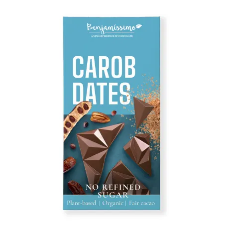 Tabliczka Kakaowa Karob - Daktyle | Bezglutenowa BIO | Benjamissimo - 60 g