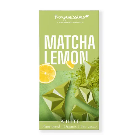 Tabliczka Kakaowa Matcha - Cytryna | BIO | Bezglutenowa | Benjamissimo - 60 g