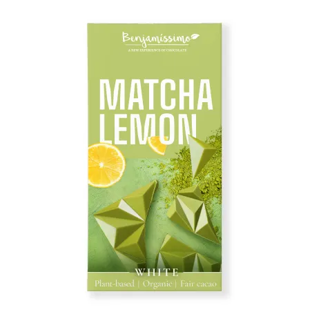 Tabliczka Kakaowa Matcha - Cytryna | BIO | Bezglutenowa | Benjamissimo - 60 g