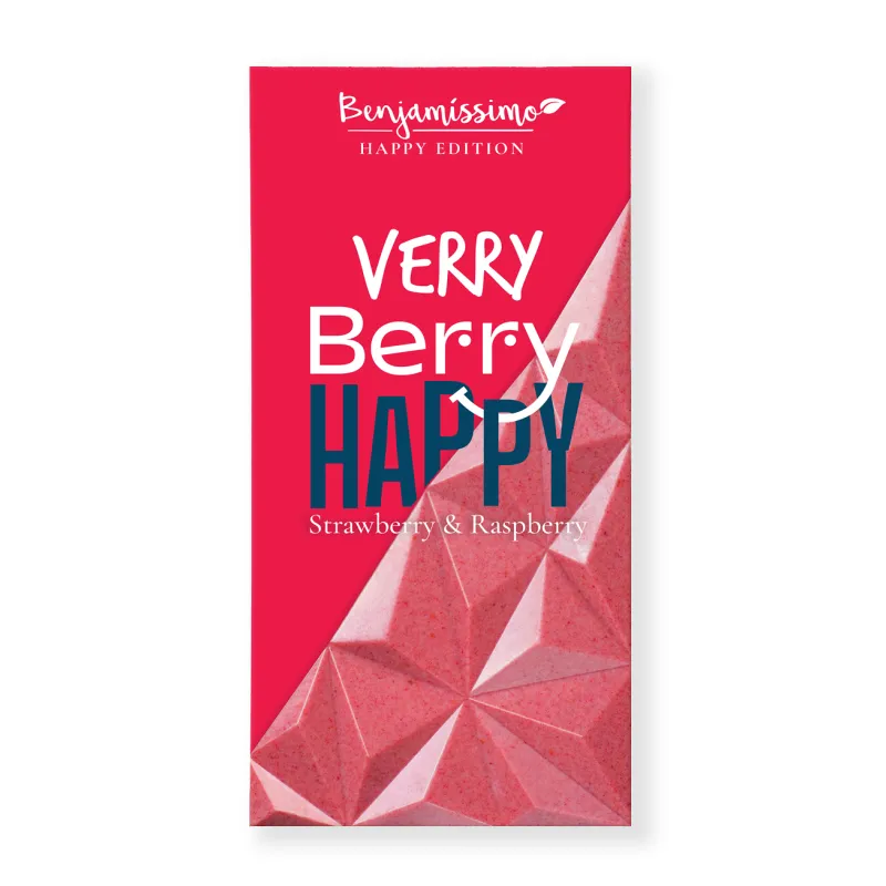 Tabliczka Kakaowa Truskawka - Malina | BIO | Bezglutenowa | Benjamissimo - 60 g