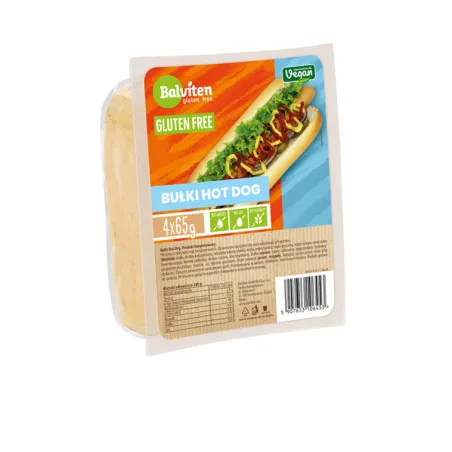 Bułki do Hot Dogów Bezglutenowe | 4 szt. | 260 g | Balviten