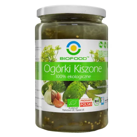 Ogórki Kiszone Bezglutenowe BIO 760 g (560 g) | Bio Food | Naturalna fermentacja