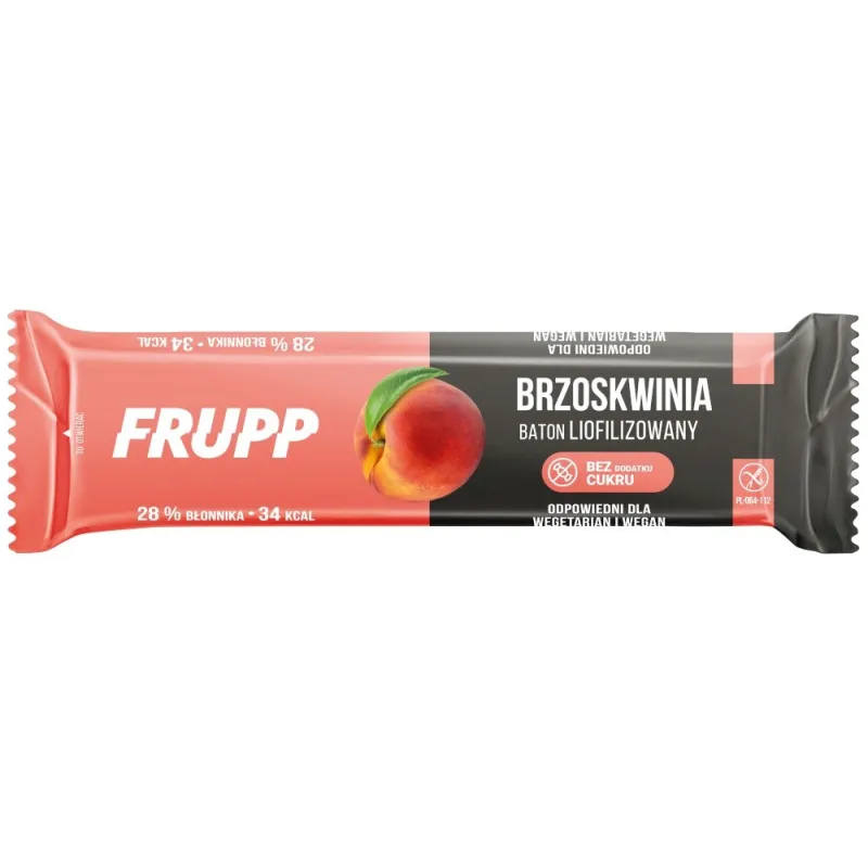 Baton Liofilizowany Brzoskwiniowy FRUPP | Bezglutenowy | Celiko