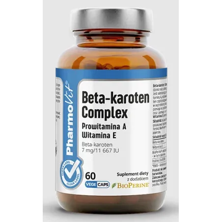 Beta-Karoten Complex | Naturalny Beta-Karoten + Witamina E | Bezglutenowy