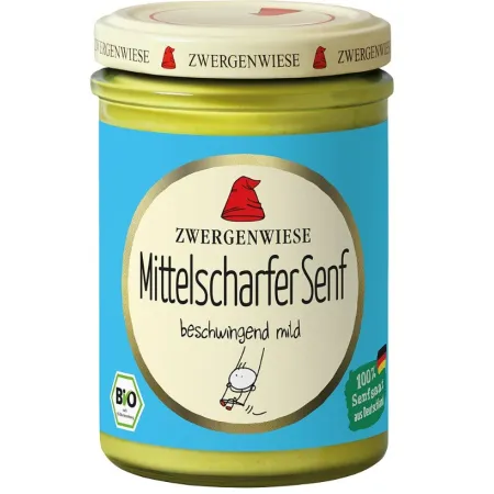 Musztarda Średnio Ostra BIO 160 ml – Ekologiczna, Bezglutenowa