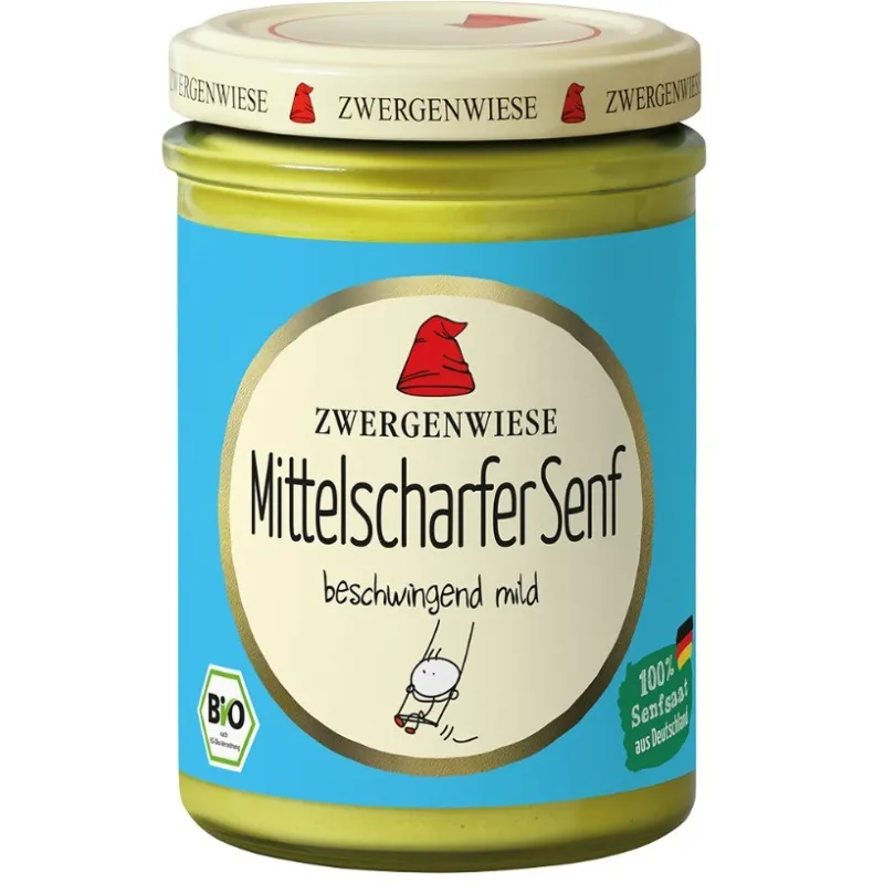 Musztarda Średnio Ostra BIO 160 ml – Ekologiczna, Bezglutenowa