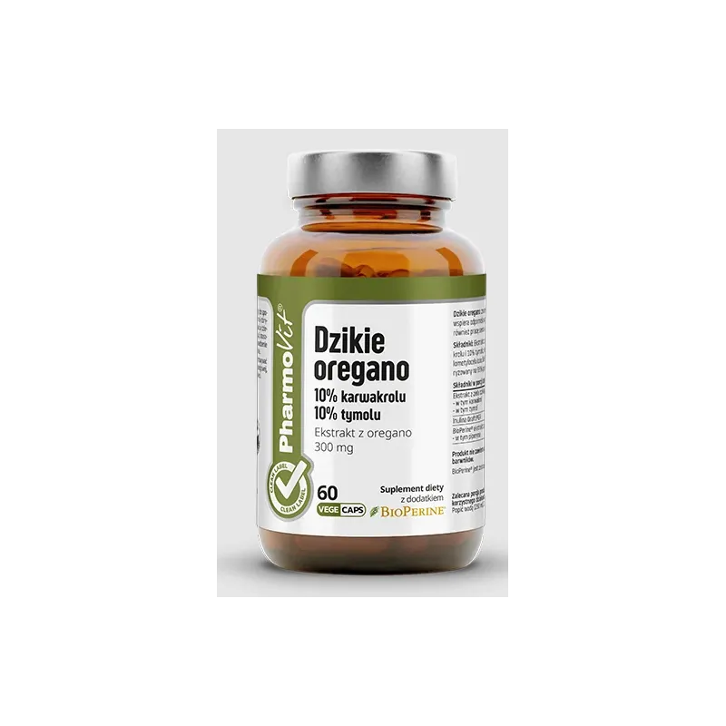 Dzikie Oregano Ekstrakt (300 mg) | Naturalne Wsparcie Odporności | PHARMOVIT