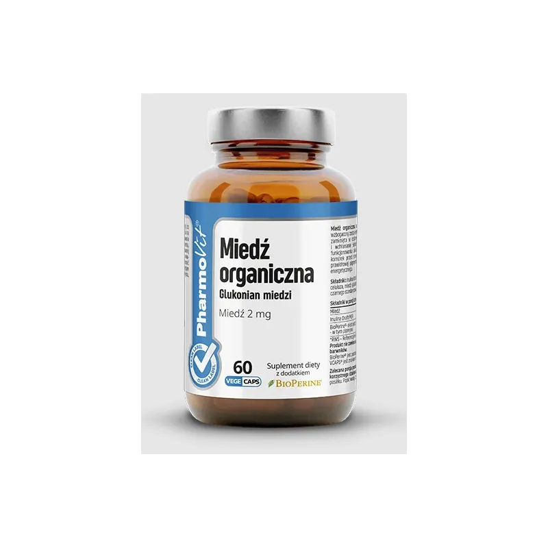 Miedź Organiczna 2 mg | PHARMOVIT | Wsparcie odporności