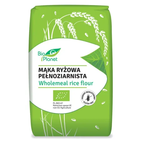 Mąka Ryżowa Pełnoziarnista BIO 500 g – Bezglutenowa, Ekologiczna