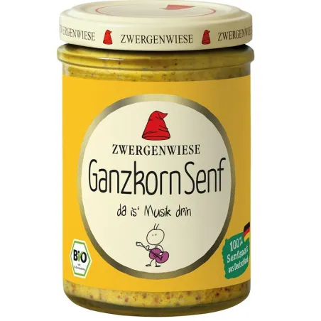 Musztarda Francuska BIO 160 ml – Bezglutenowa, Wegańska