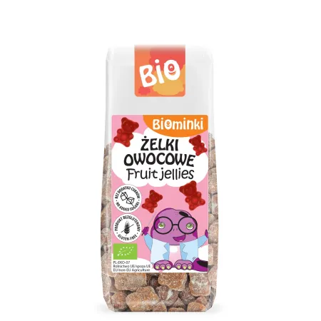 Żelki Owocowe | Bez Cukru | Bezglutenowe | BIO | 75 g | Biominki