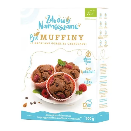 Mieszanka na muffiny bezglutenowe 300 g – BIO, wegańska