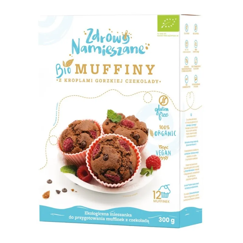 Mieszanka na muffiny bezglutenowe 300 g – BIO, wegańska