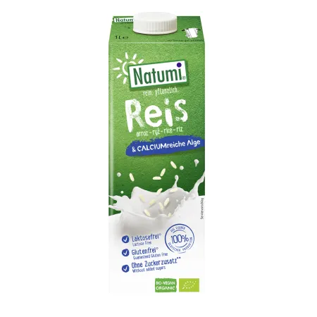 Napój ryżowy BIO 1L – bezglutenowy, bez cukru | Natumi