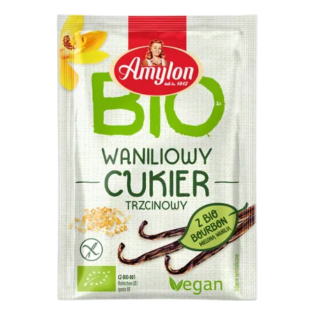 Cukier trzcinowy z wanilią Bourbon BIO 20 g – Amylon