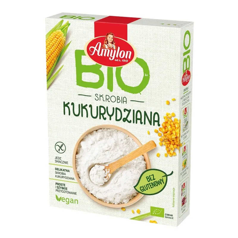 Skrobia kukurydziana BIO 200 g – bezglutenowy zagęstnik | Amylon