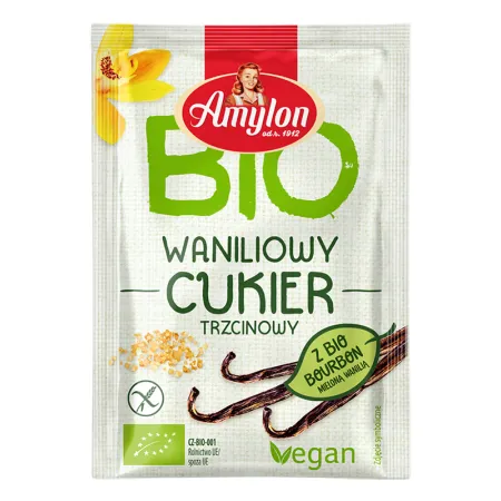 Cukier trzcinowy z wanilią Bourbon BIO 8 g – bezglutenowy | Amylon