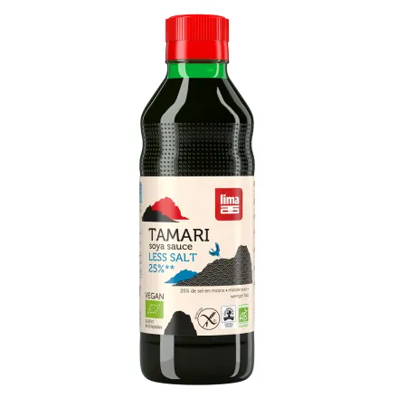 Sos Sojowy Tamari 25% Mniej Soli Bezglutenowy BIO 250 ml - LIMA