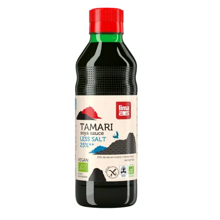 Sos Sojowy Tamari 25% Mniej Soli Bezglutenowy BIO 250 ml - LIMA