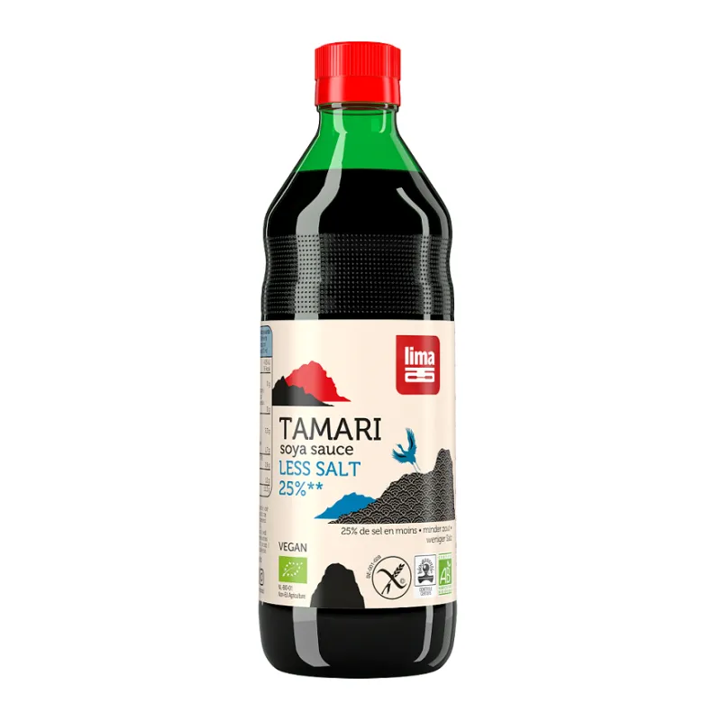Sos Sojowy Tamari 25% Mniej Soli Bezglutenowy BIO 500 ml - LIMA