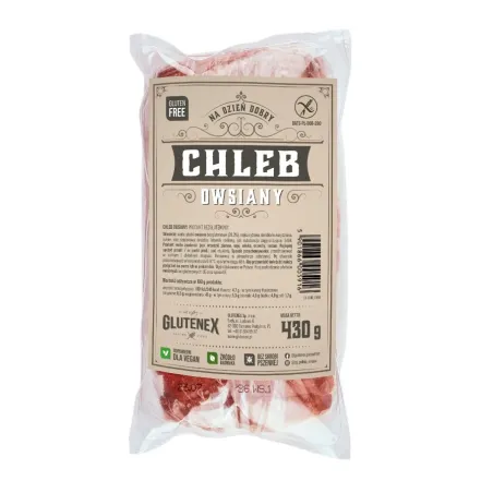 Chleb owsiany bezglutenowy 430 g – źródło błonnika, krojony | Glutenex