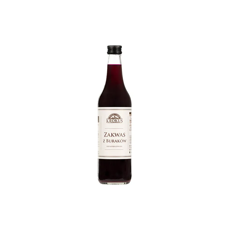 Zakwas z buraków BIO 500 ml – niepasteryzowany, bezglutenowy | Krokus