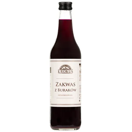 Zakwas z buraków BIO 500 ml – niepasteryzowany, bezglutenowy | Krokus