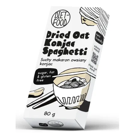 Makaron konjac-owies spaghetti 80 g – bezglutenowy, keto | Diet-Food