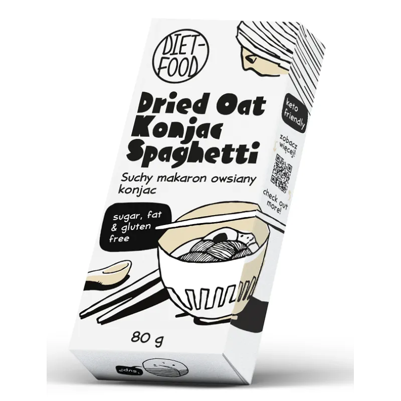 Makaron konjac-owies spaghetti 80 g – bezglutenowy, keto | Diet-Food