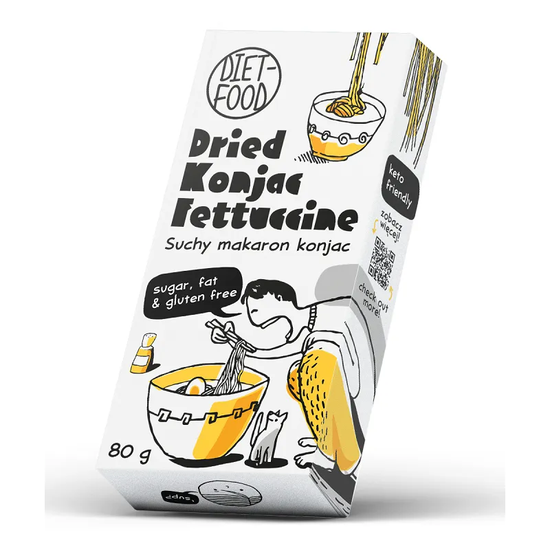Makaron konjac fettuccine 80 g – bezglutenowy, keto | Diet-Food