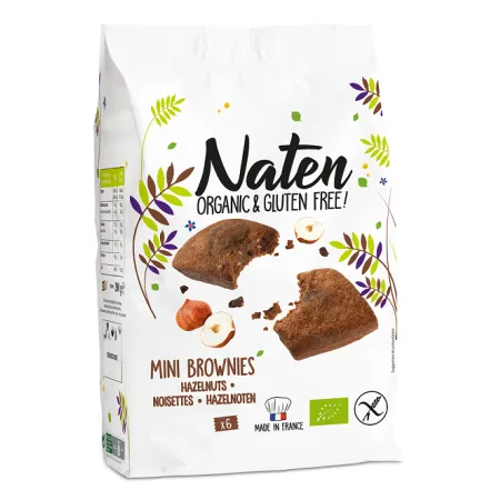 Bezglutenowe ciastka brownies BIO 170 g – NATEN | Czekolada i orzechy