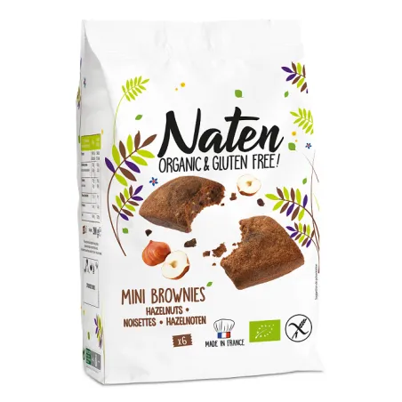 Bezglutenowe ciastka brownies BIO 170 g – NATEN | Czekolada i orzechy